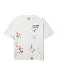 Gallery Dept. Paint-Splattered Logo-Print Cotton-Jersey T-Shirt.